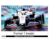 Formel 1 kreativ - Digital Art von Jean-Louis Glineur (Tischkalender 2026 DIN A5 quer), CALVENDO Monatskalender: Motorsport kreativ betrachtet