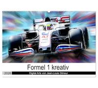 Formel 1 kreativ - Digital Art von Jean-Louis Glineur (Wandkalender 2026 DIN A2 quer), CALVENDO Monatskalender: Motorsport kreativ betrachtet