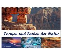 Formen und Farben der Natur (Wandkalender 2026 DIN A3 quer), CALVENDO Monatskalender: Faszinierende Bilder beeindruckender Naturelemente - KI generiert