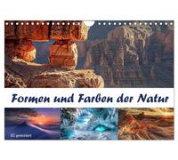 Formen und Farben der Natur (Wandkalender 2026 DIN A4 quer), CALVENDO Monatskalender: Faszinierende Bilder beeindruckender Naturelemente - KI generiert