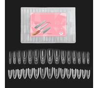 Formes D'ongles, Moule Trasparente 240 Pièces, Forma ovale doppia per unghie, Pour Salon, Maison, Beauté, Manucure, Style Quotidien