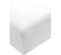 Formesse Bella Donna - Lenzuolo con angoli elasticizzati, in jersey bianco, dimensioni: 180 x 200 cm - 200 x 220 cm