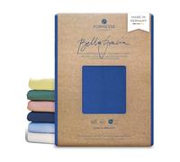 Formesse, lenzuolo con angoli in jersey, modello Bella Gracia, Cotone Elastan Jersey, blu royal, 90x190 - 100x220 cm