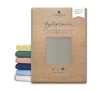 Formesse, lenzuolo con angoli in jersey, modello Bella Gracia, grigio perla, 140x200 - 160x220 cm