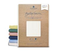 Formesse, lenzuolo con angoli in jersey, modello Bella Gracia, Lino, 90x190 - 100x220 cm