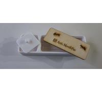 Formicaio per iniziazione, nido formica con doppio tubo di prova, 10 x 5 x 2 cm, grigio