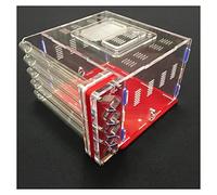 Formicario per formiche, Formica acrilica fai da te. Con 5 provette di alimentazione. Zona multicolore(Red)
