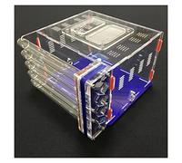 Formicario per formiche, Formica acrilica fai da te. Con 5 provette di alimentazione. Zona multicolore(Dark Blue)