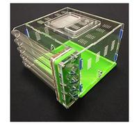 Formicario per formiche, Formica acrilica fai da te. Con 5 provette di alimentazione. Zona multicolore(Green)