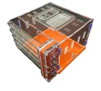 Formicario per formiche, Formica acrilica fai da te. Con 5 provette di alimentazione. Zona multicolore(Orange)