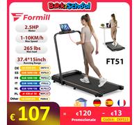Formill FT51 Tapis roulant 2 in 1, tapis roulant elettrico con velocità massima 1-10 km/h, installazione gratuita, tapis roulant da corsa per la casa FT51