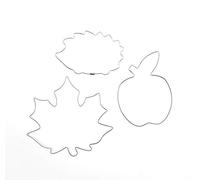 Formina Markenlos - Set di 3 formine per biscotti a forma di foglia d'acero, mela e riccio, 10,7 cm, in acciaio inox