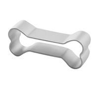 Formina per biscotti a forma di osso per cane, per biscotti allo zenzero, colore: Argento