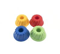 Formina per la sabbia a forma di ciambella, plastica, 12 × 7 cm, colori assortiti