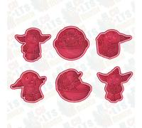 Formina tagliabiscotti Baby yoda Star wars di Natale set di cookie cutter