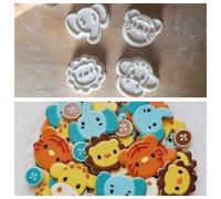 Formine Animali Giungla Elefante Giraffa Tigre Leone Formina Biscotti Cookie 5cm