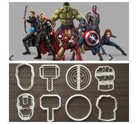 Formine Avengers Super Eroi Marvel Cookie Cutter Formina Biscotto + Pdz 8cm