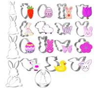 Formine Biscotti, 22 PCS Formine Biscotti Di Pasqua, Forme in Acciaio Inox per Biscotto, Ventidue Forme, Per Torte Di Compleanno E Biscotti Fai Da Te, Decorazioni Di Dolci Di Pasticceria