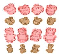 Formine Biscotti 3D, 8 Pezzi Plastica Stampi Biscotti, Cartoon Fun Cookie Cutter, Cookie Stampo, Formine Biscotti Bambini, Tagliabiscotti, Cookie Mold, per Decorare Biscotto, Dolci, Torta (G)