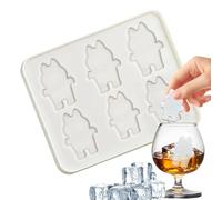 Formine Ghiaccio Forme Divertenti - Riutilizzabile Per Forme Di Animali Cartoon - Utensile da Cucina Antiaderente per la Realizzazione del Cioccolato e per Bevande Fredde come Latte, Whiskey, Caffè