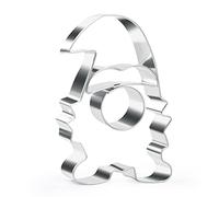 Formine per biscotti a forma di gnomo in acciaio inox 3D per le vacanze