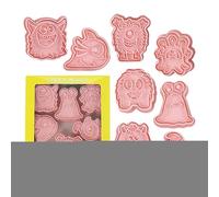 Formine per biscotti di Halloween, Formine per biscotti horror, Stampini per natalizi da 8 pezzi, per 3D di Halloween per per decorazioni alimentari di Hallo