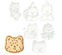 Formine per biscotti per bambini 6 Pezzi Cane Fai Da Te Rilascio Facile | Stampo Biscotti Riutilizzabile DIY Decorazioni frutta torte casa cucina feste Natale