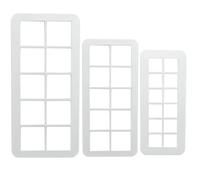 Formine per biscotti quadrate, set di formine per biscotti geometriche multicutter, quadrate, 3 dimensioni, per decorare torte (quadrati)