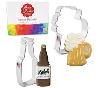 Formine per Biscotti Stampi bevande da cocktail 2 Pezzi, Prodotte negli Stati Uniti da Ann Clark, bottiglia di birra/soda, boccale da birra/boccale di birra