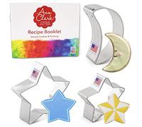 Formine per Biscotti Stampi Celestiali 3 Pezzi, Prodotto negli Stati Uniti da Ann Clark, Luna crescente, stelle