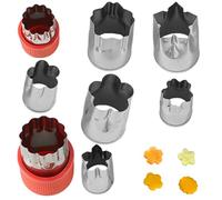 Formine per biscotti vegetali,Formine per biscotti in metallo | Taglierina per biscotti in acciaio inossidabile | Con cartone animato forme pancake maker pancake maker 8X per cuocere g