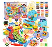 Formine per Plastilina,Accessori per Plastilina Creazioni da Cucina,Set Plastilinas per Bambini,Gelatiera,Pasticcera,Burger,24 Vasetti Plastilinas,Ragazzi e Ragazze Giochi per Bambini 3-12 Anni