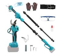 FormiPow Troncarami a batteria 2 in 1 con asta telescopica da 2 m, compatibile con batterie Makita da 18 V, cesoie elettriche senza spazzole, taglio 15-35 mm, display LCD, per tagliarami (senza