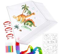 FORMIZON Aquiloni, Kit Aquiloni per i Bambini, DIY Aquiloni da Colorare, Disegnare il Proprio Aquilone con Matite Colorate e Sagome, Facile da Volare, per Bambini Regalo Giochi All'aperto (10 Pezzi)