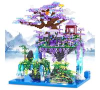 FORMIZON Moon Palace Pavilion Mini Blocchi con 4574 pezzi, blocchi da costruzione in stile cinese con illuminazione a LED, decorazione in miniatura paesaggistica e piante blocchi decorativi, regali di