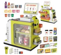 FORMIZON Registratore di Cassa Giocattolo, Supermercato Giocattolo per Bambini, Registratore di Cassa Elettronico Giocattolo con Scanner Luci e Suoni, Giochi di Ruolo Regalo per Bambina (verde1)