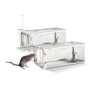 FORMIZON Trappola per Topi Humane, 2 Pezzi Cattura Mouse Vivo, Facile da Installare e Riutilizzare, Trappola per Ratto Senza Ucciderli, Trappola a Gabbia per l'uso in Casa, Garage, Giardini