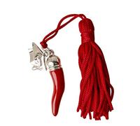 12 pz ciondolo zama corno rosso porta fortuna tocco cappello laureato con nappin