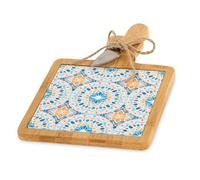 Formoso Bomboniera Matrimonio Tagliere Stile Marocco con Coltello in Ceramica e Bamboo con Scatola 18 x 30 cm Art 29430