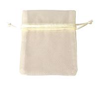 ETM Bag Organza con Tirante 8 x 10 Cm Sacchetto Portaconfetti Crema 12 Pz
