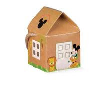Formoso Bomboniera Scatola Casetta per Confetti Inserto Topolino Mikey Mouse Wild Party Colore Avana 5,5 x 5,5 x h 5 cm Set 10 pz Art 68211
