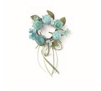 Formoso Coroncina giro candela fiori azzurra manta acqua decorazione D 14 cm art 56840