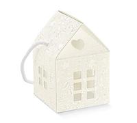 Formoso Scatola bomboniera Casetta Harmony Bianco 12x12x12 cm 10pz Art 17662