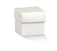 Formoso Scatola bomboniera Tipo Fondo e Coperchio DP Fibra Bianco 5 x 5 x h 5 Confezione 10 pz Art 18989