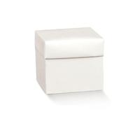 Formoso Scatola bomboniera Tipo Pieghevole con Coperchio Fibra Bianco 8 x 8 x h 13 Confezione 10 pz Art 19038