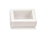 Formoso Scatola bomboniera Tipo quadretto Fibra Bianco con Coperchio Trasparente 10 x 10 x h 4 Confezione 10 pz Art 19061