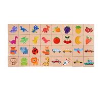 Formpassungsspiel Holzform -Rätsel - Hölzerner Schatten Matching Puzzle Kinder Spielzeug,Logischer Denk Trainer, Muster lernen Fruchterkennungsaktivität für Kinder im Vorschulalter Homeräumespaß