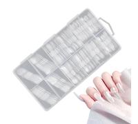 Forms for Acrylic Nails - Set di 120 punte artificiali trasparenti con, set di estensioni per unghie, per donne, costruttori di dita delle mani finte, bellezza personale