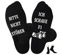 Formula 1 calzini con scritta in lingua tedesca "Bitte nicht Stören Ich Schaue F1", articolo per fan da uomo, donna, regalo divertente, Motogp Gamer Fun idea regalo, taglia media, per uomini e donne