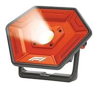 Formula 1 COB-LED - Faretto Portatile da Campeggio, 60 W, 3000 Lumen, Super Luminoso, 6700 mAh, per Officina, Rosso/Nero
